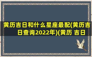 黄历吉日和什么星座最配(黄历吉日查询2022年)(黄历 吉日)